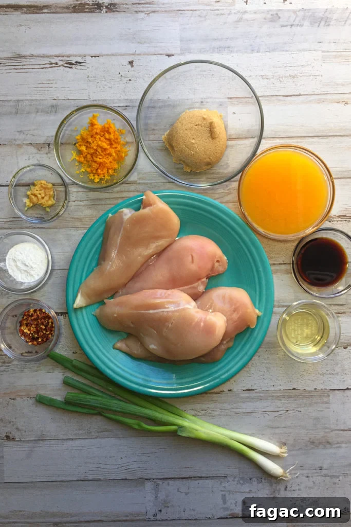 Crispy Homemade Orange Chicken Recipe with Tangy Sauce 3 orange chicken ingredients