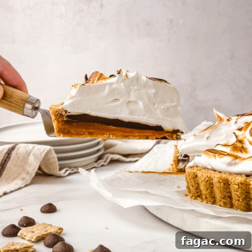 Salted Caramel S'mores Tart Recipe: Gooey Graham Cracker Dessert 10 Salted Caramel S’mores Tart photo