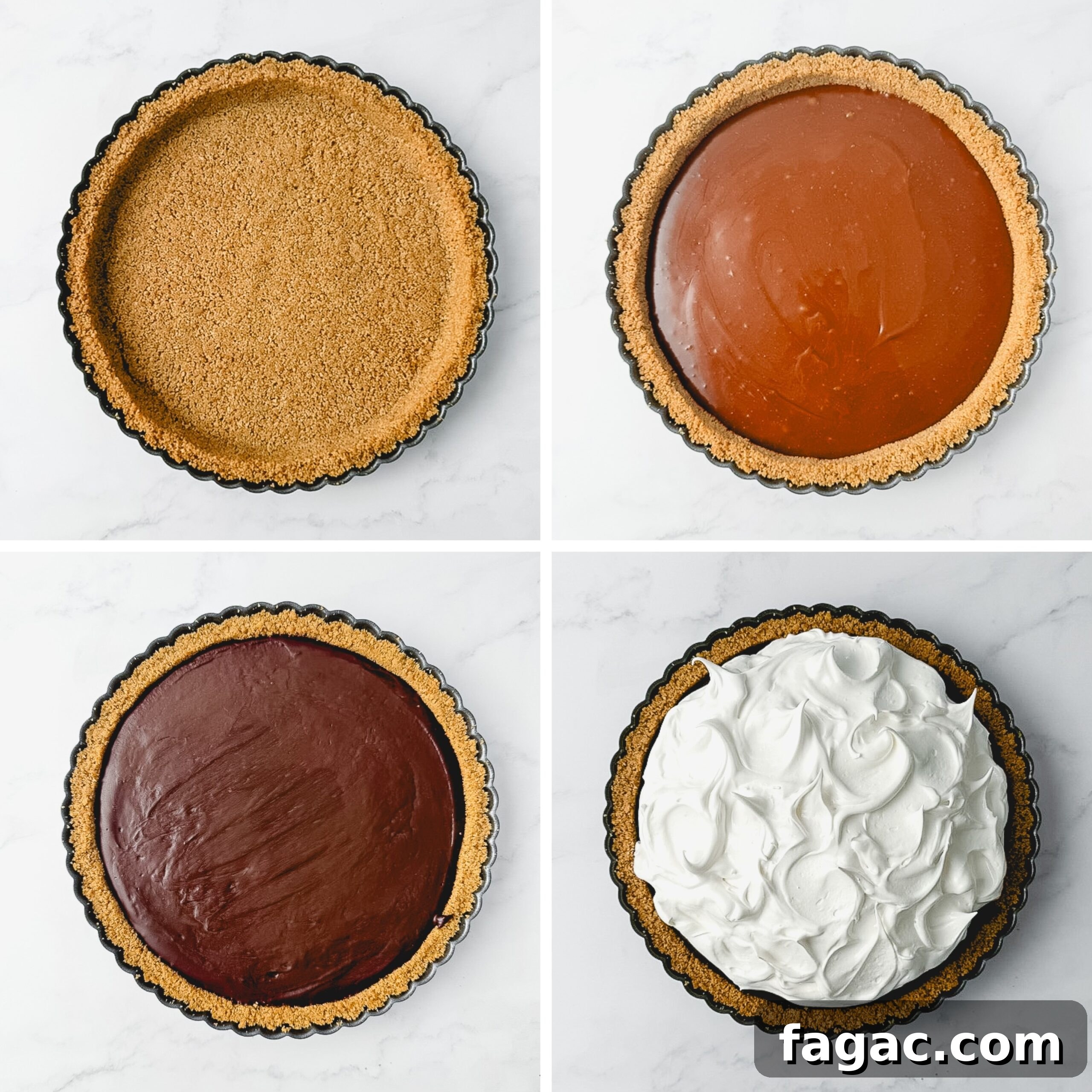 Salted Caramel S'mores Tart Recipe: Gooey Graham Cracker Dessert 5 Chocolate ganache