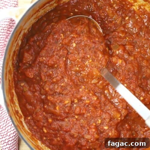 Homemade Marinara made from scratch with simple ingredients