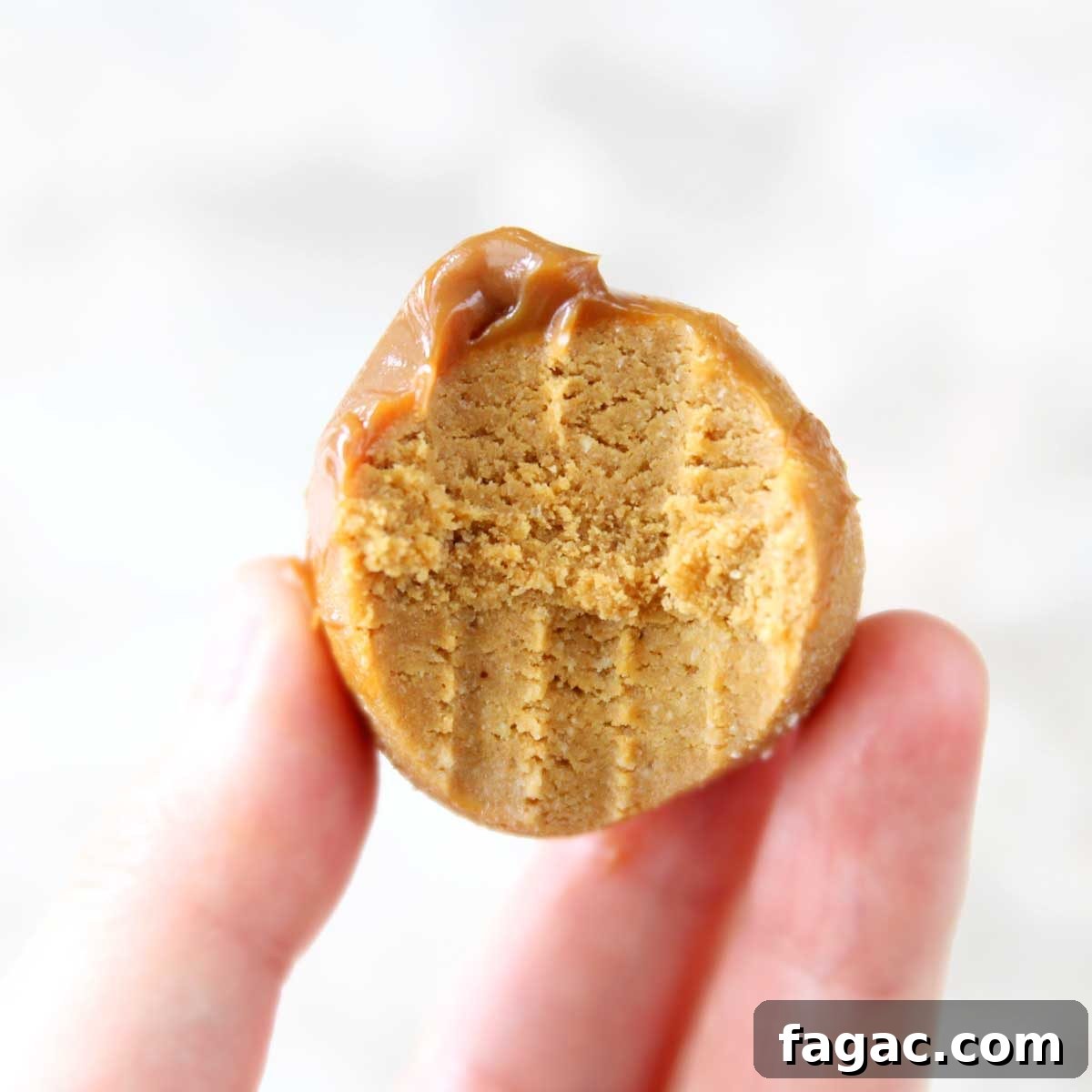 Dulce de Leche Protein Balls — 3-Ingredient Energy Bites 5 Protein balls on a plate