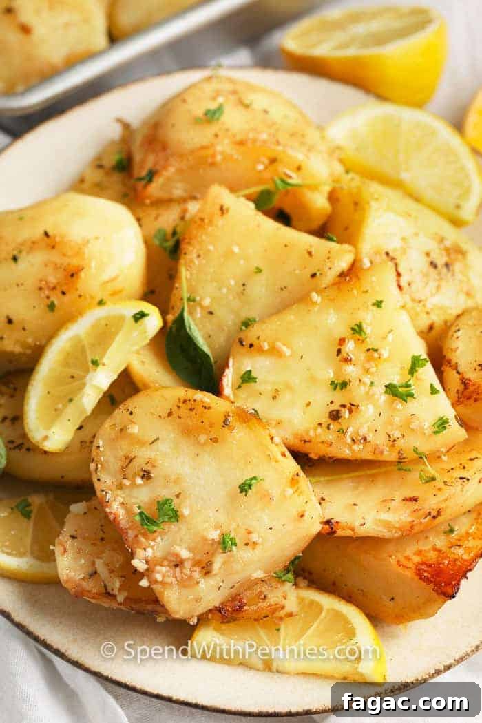 Greek Style Lemon Roasted Potatoes