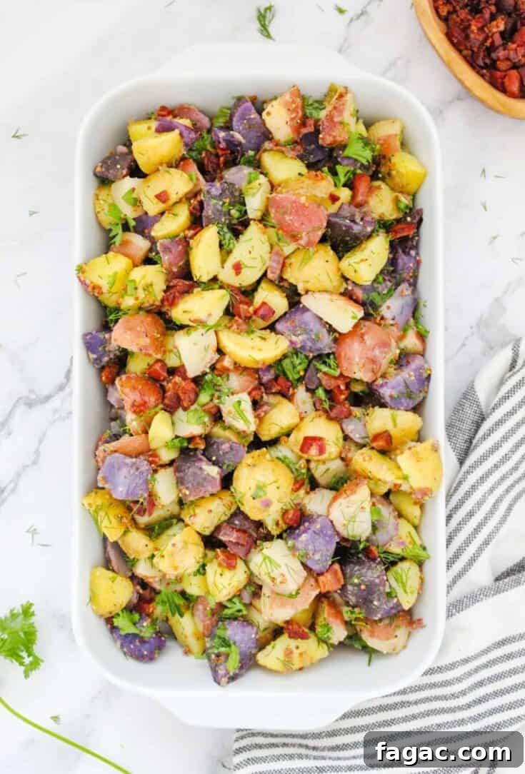 No Mayo Potato Salad with Bacon