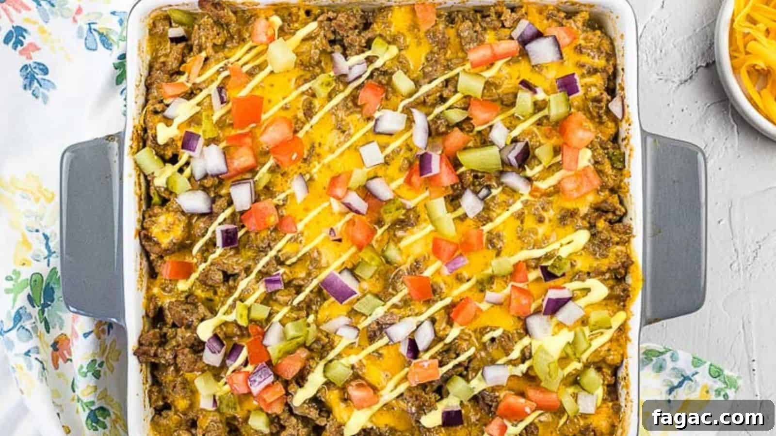 23 Classic Casseroles That Taste Like Grandma’s Comfort Cooking 23 Cheeseburger Casserole in a baking dish.