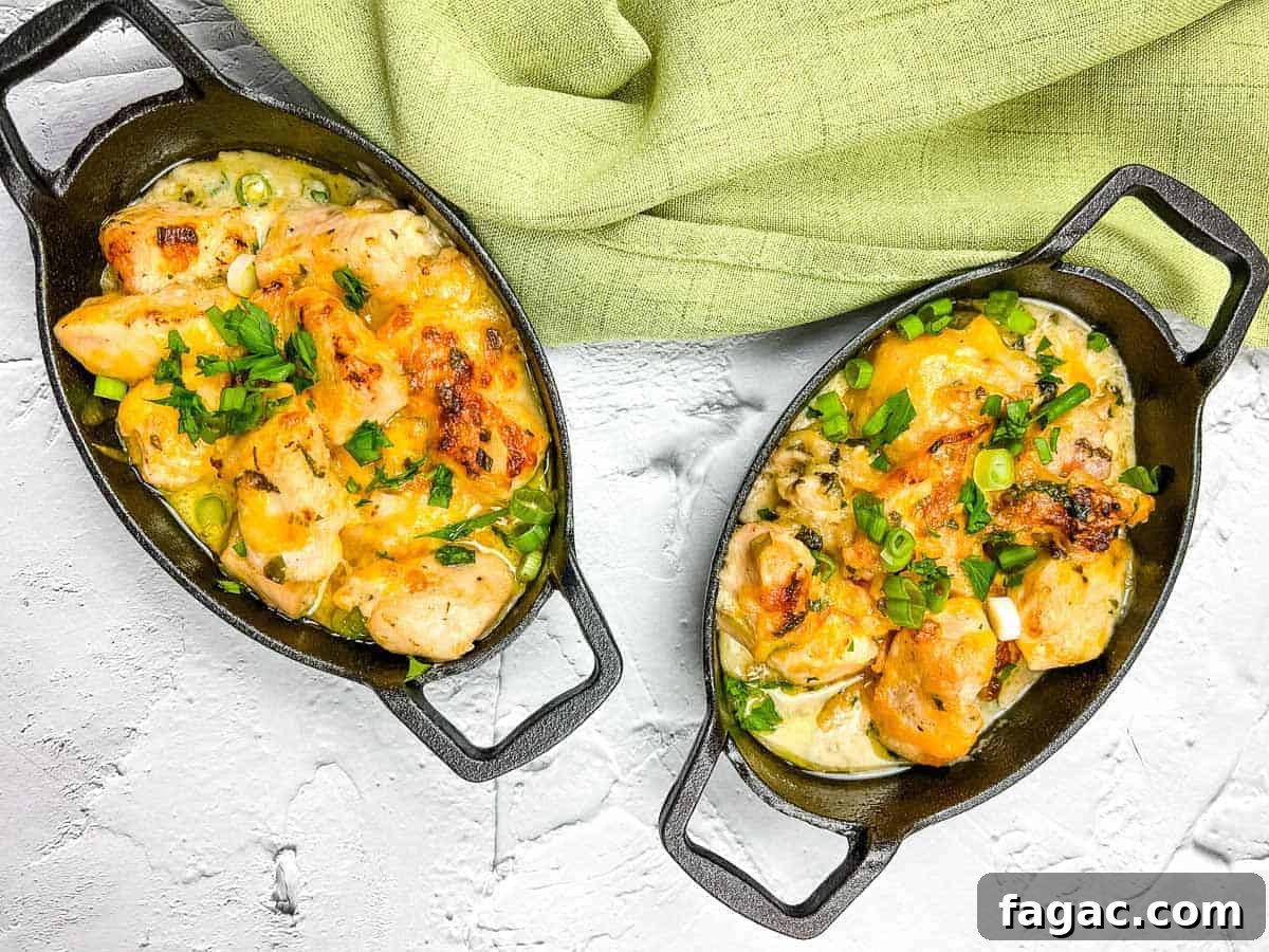 23 Classic Casseroles That Taste Like Grandma’s Comfort Cooking 25 Two skillets filled with chicken and vegetables on a white background.
