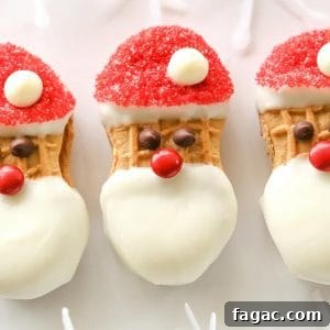 Santa Claus Cookies - easy Nutter Butter based cookies to make with your kids that are fancy enough to give to your friends. the-girl-who-ate-everything.com