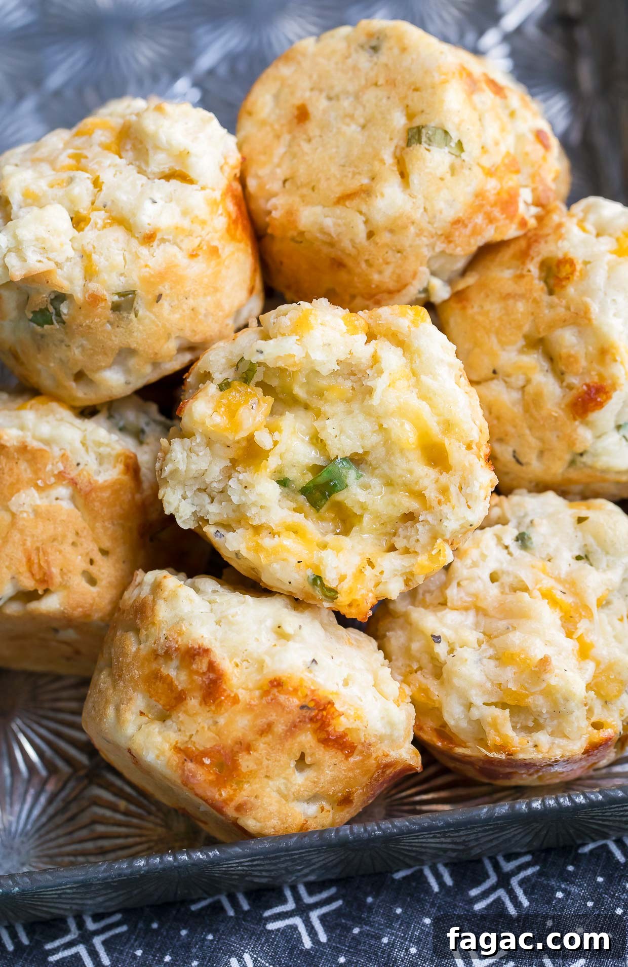 Cheddar Basil Muffins with Scallions — Savory Quick Recipe 4 Savory Cheddar Muffins with Basil and Scallions