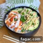 Easy Keto Sushi Bowls made with frozen cauliflower rice