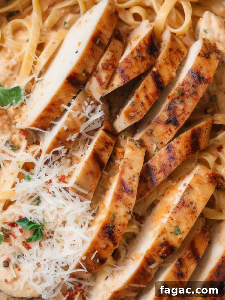 Creamy pasta with Cajun chicken