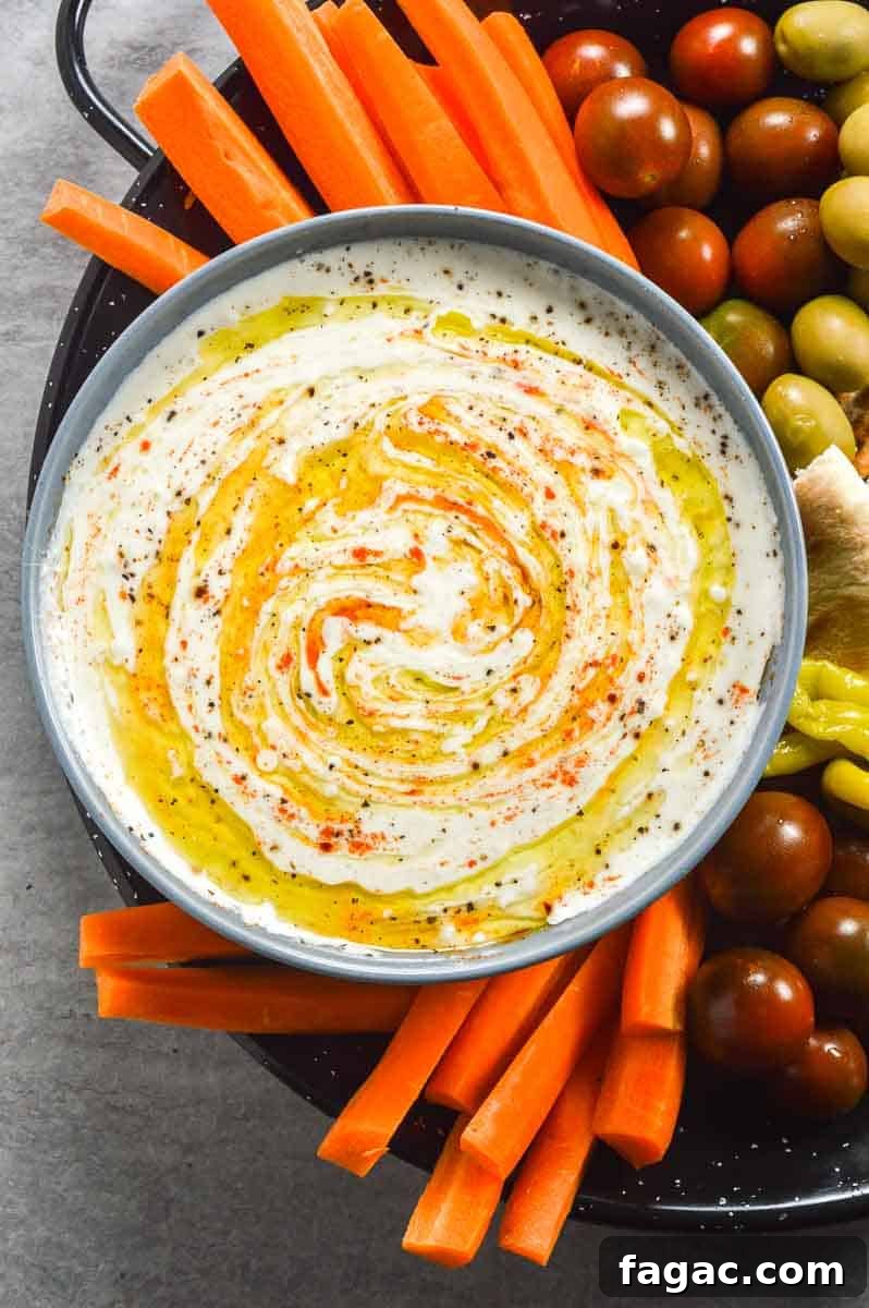 Creamy Herbed Cottage Cheese Dip — Boursin-Style Recipe 9 Carrot sticks and spicy feta dip