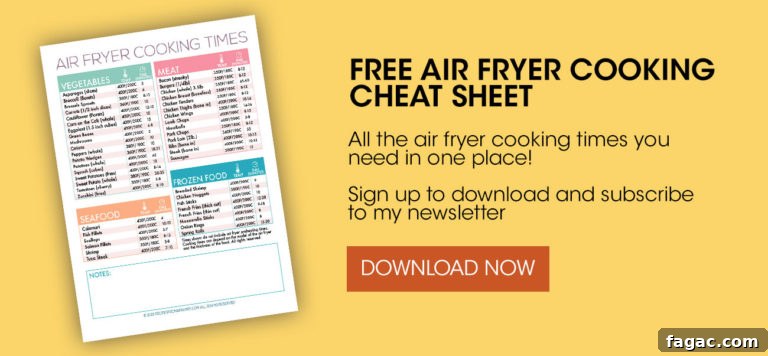 Crispy Air Fryer Breakfast Burrito Recipe 3 air fryer cheat sheet printable