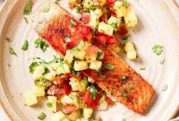 Crispy Pan-Seared Salmon with Fresh Pineapple Salsa