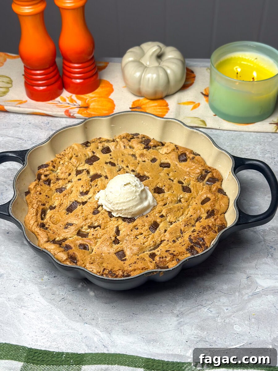 Brown Butter Chocolate Chip Cookie Skillet Recipe 2 cookie skillet