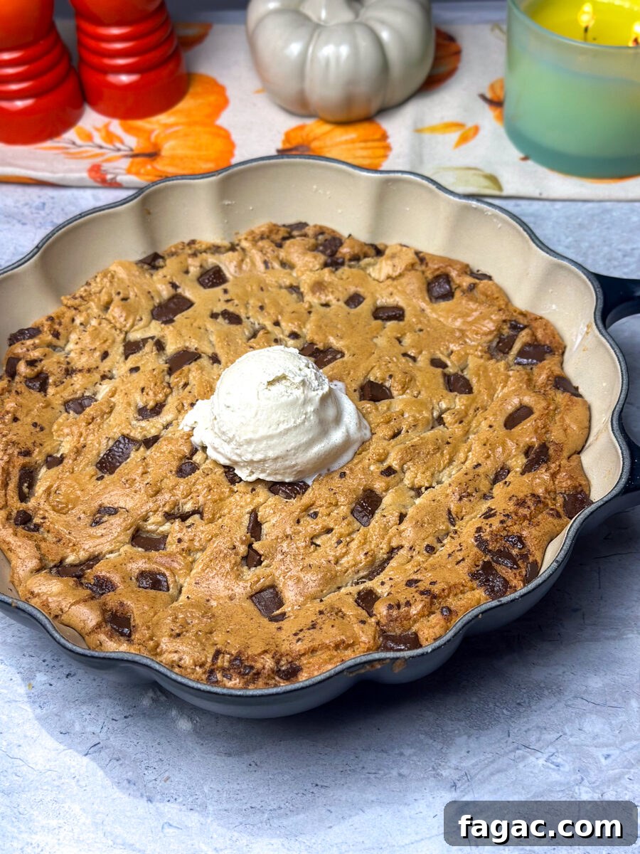 Brown Butter Chocolate Chip Cookie Skillet Recipe 8 cookie skillet