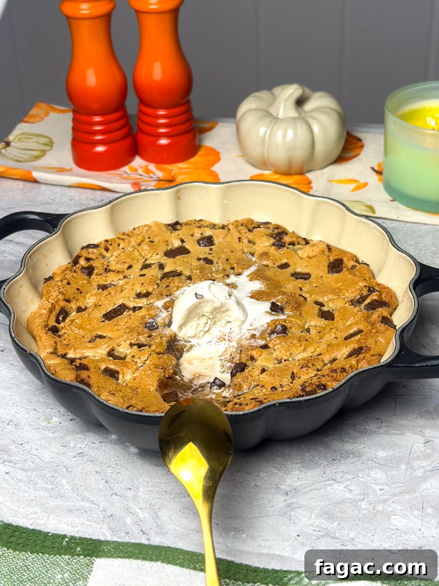 Brown Butter Chocolate Chip Cookie Skillet Recipe 9 cookie skillet