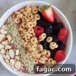 Breakfast Cereal Smoothie Bowl with Creamy Fruit Base 2 img 15763 10