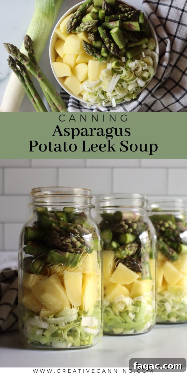 How to Pressure-Can Asparagus, Potato and Leek Soup 12 Asparagus Potato Leek Soup Canning Recipe