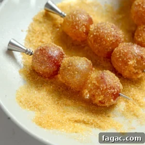 French 75 Grapes: Growing Guide and Wine Uses 9 Lemon sugar coated boozy grapes skewered on cocktail picks with a sparkling finish.