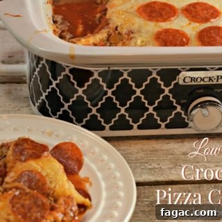 Low Carb Crock Pot Pizza Casserole Recipe is the perfect weeknight meal for families who are on the go and need dinner ready when they get home.