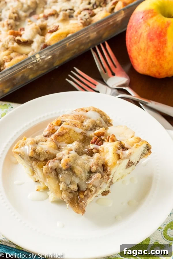 Apple Streusel French Toast Casserole with Maple Glaze 3 Apple Streusel French Toast Bake