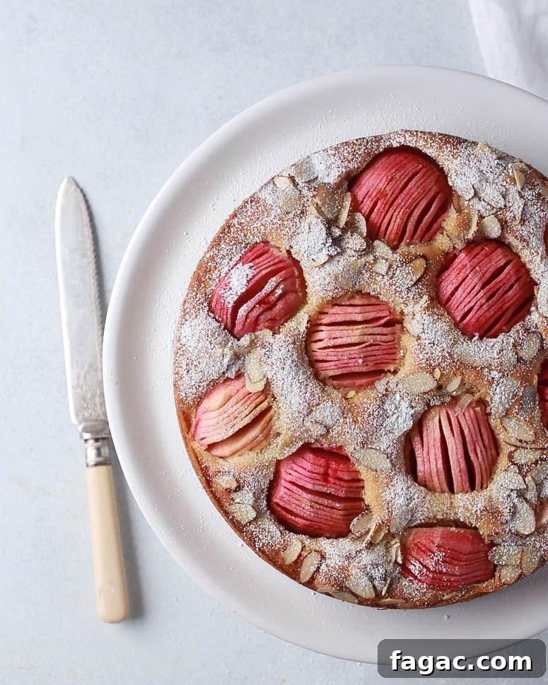 Maple Almond Sunken Apple Cake Recipe 2 Maple Almond Sunken Apple Cake