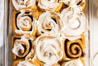 Pumpkin Spice Cinnamon Rolls with Maple Glaze