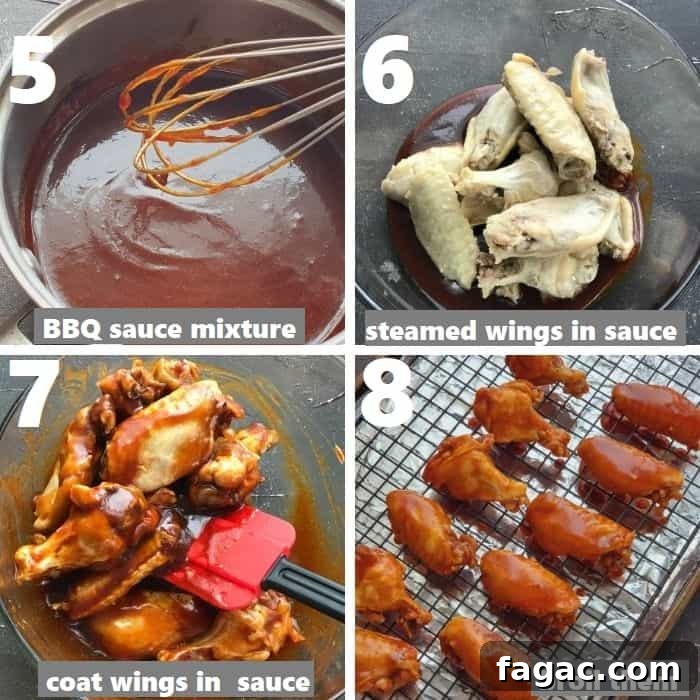 Sticky BBQ Chicken Wings in the Instant Pot 6 coating wings with bbq sauce for broiling in oven
