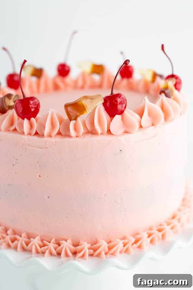 Cherry Cola Layer Cake slice Slice of Cherry Cola Cake