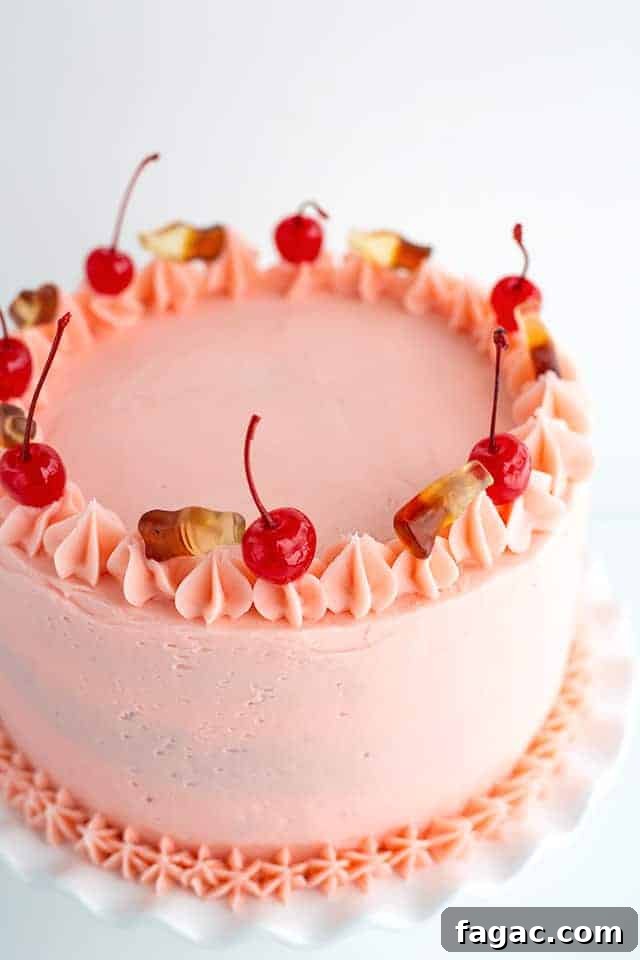 Serving of Cherry Cola Layer Cake Serving of Cherry Cola Layer Cake