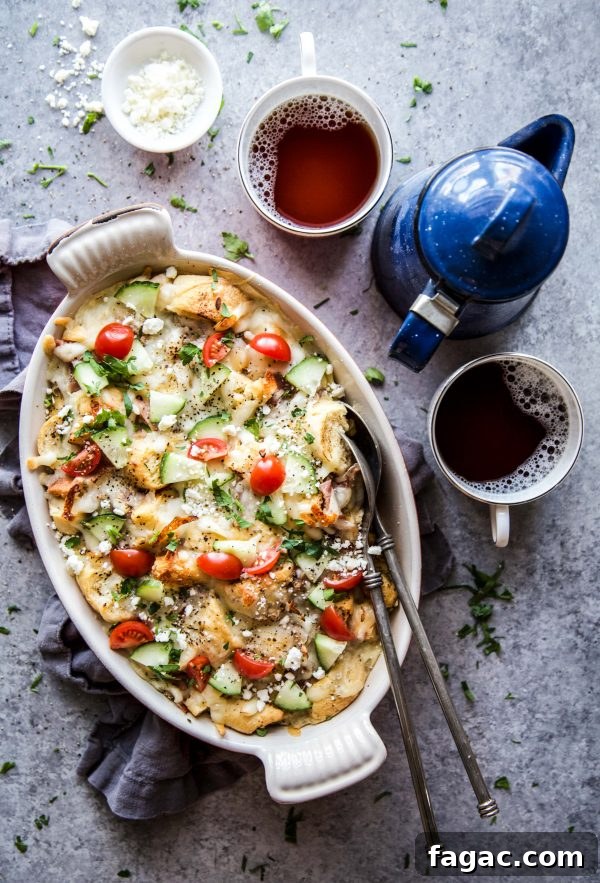 Greek-Style Croissant Egg Casserole with Feta and Spinach 5 Greek Croissant Egg Casserole