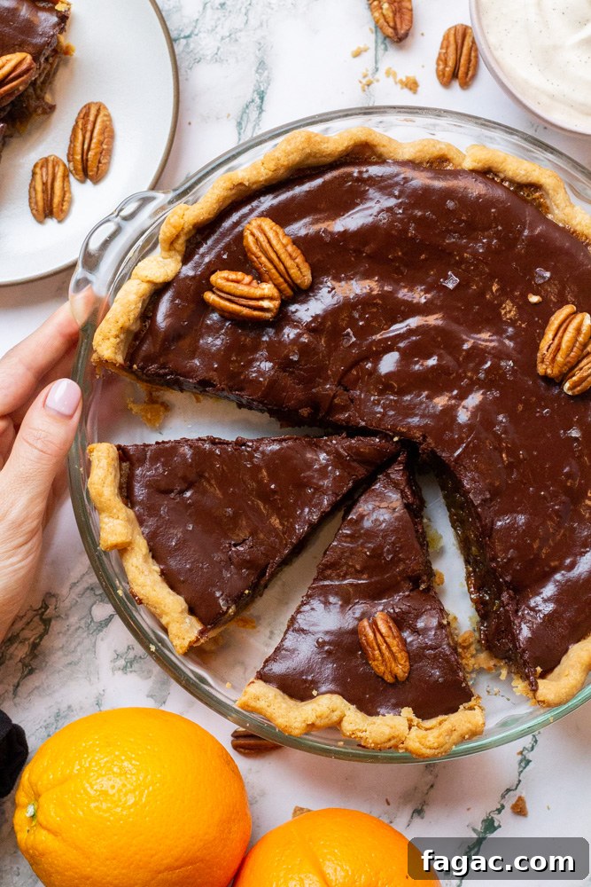Citrus-Infused Chocolate Pecan Pie 14 chocolate citrus pecan pie
