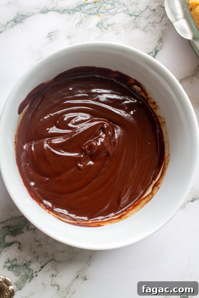 Citrus-Infused Chocolate Pecan Pie 5 chocolate ganache topping