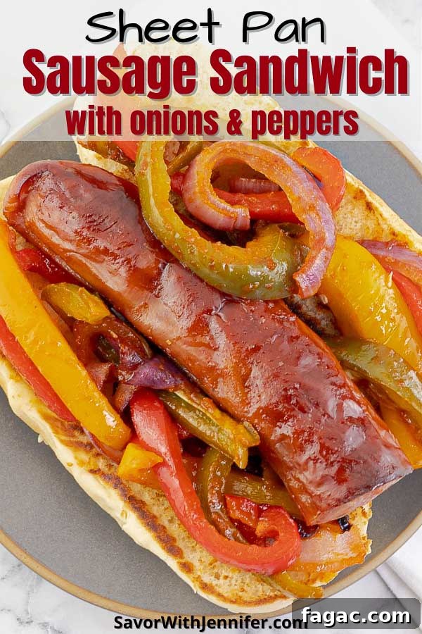 Crispy Sheet Pan Polish Sausage Sandwiches 11 pinterest pin image for Sheet Pan Polish Sausage Sandwich