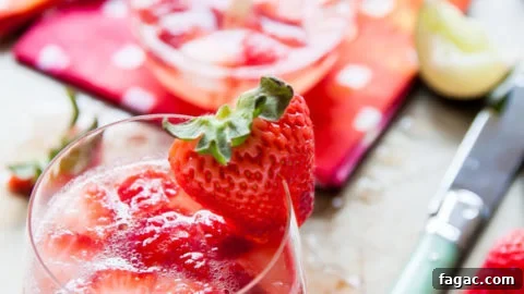 Strawberry Rose Gin Fizz