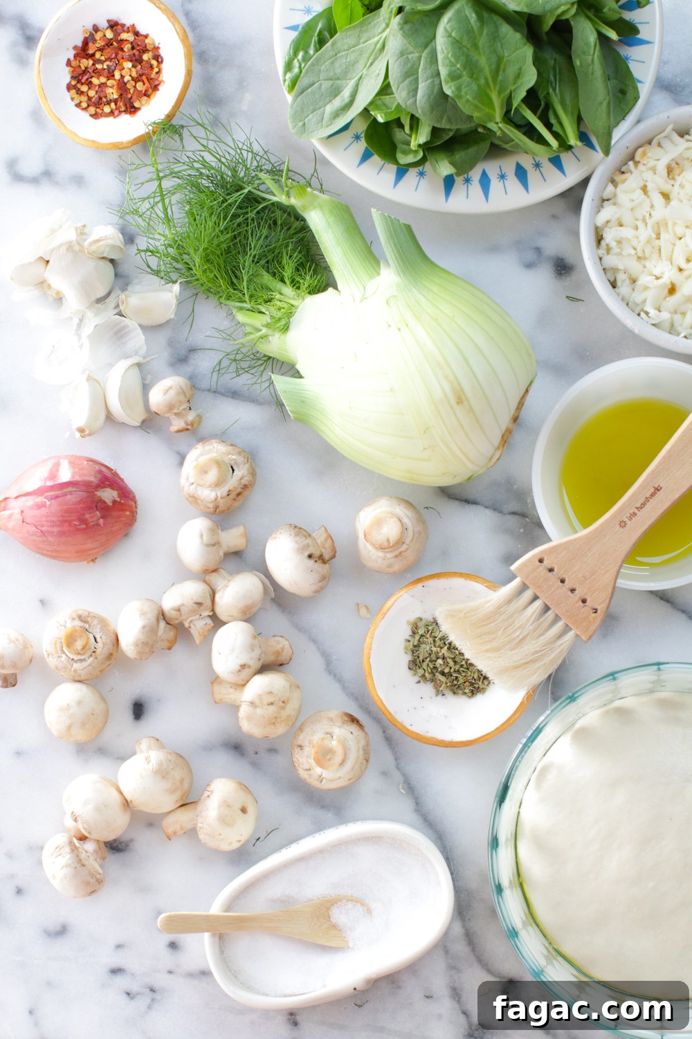 Garlic and Fennel Mushroom Pizza Recipe 3 Garlic & Fennel Mushroom Pizza ingredients